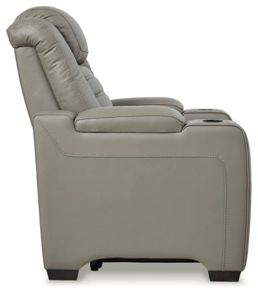 Ashley Gray Backtrack PWR Recliner/ADJ Headrest - Leather - U2800513 - Home Elegance USA - 5