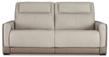 Power Reclining Sofa Battleville Leather Almond - Ashley - image 1