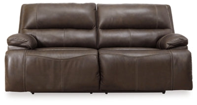 Ashley Walnut Ricmen 2 Seat PWR REC Sofa ADJ HDREST - Leather