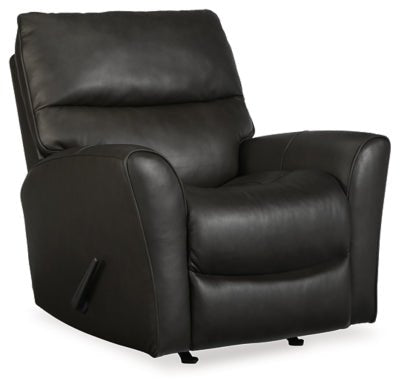 Ashley Thunder McAleer Rocker Recliner - Leather | Home Elegance USA