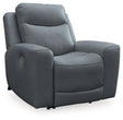 Ashley Steel Mindanao PWR Recliner/ADJ Headrest - Leather - sold by Home Elegance USA