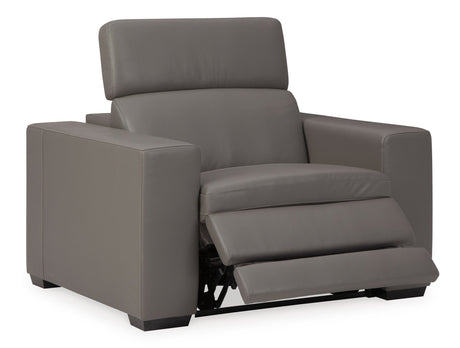 Ashley Gray Texline PWR Recliner/ADJ Headrest - Leather - U5960313 - Home Elegance USA - 5