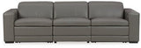 Ashley Gray Texline U59603S2 4 - Piece Power Reclining Sofa - Leather | Home Elegance USA