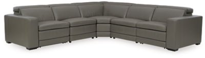 Ashley Gray Texline U59603S3 6 - Piece Power Reclining Sectional - Leather - U59603S3 - Home Elegance USA - 1