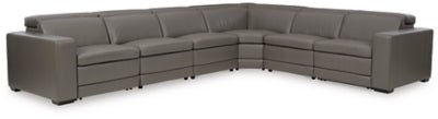 Ashley Gray Texline U59603S7 7 - Piece Power Reclining Sectional - Leather - U59603S7 - Home Elegance USA - 1