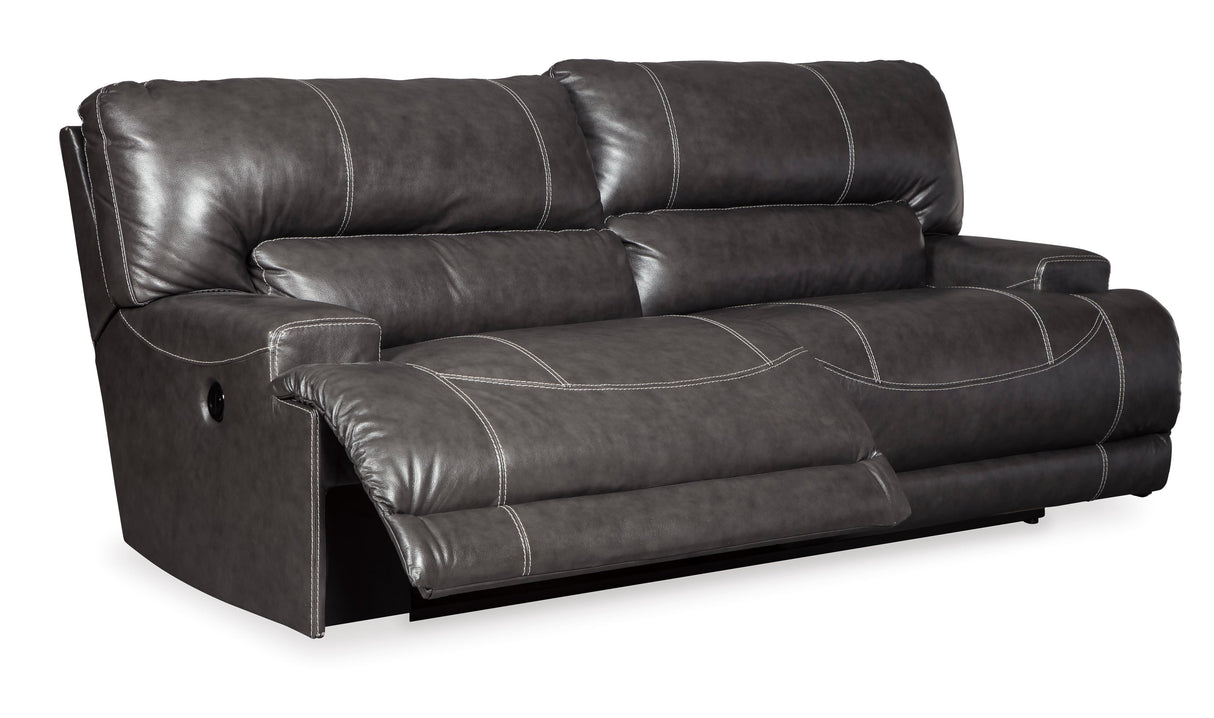 McCaskill 2-Seat Power Reclining Sofa in Gray Leather by Ashley