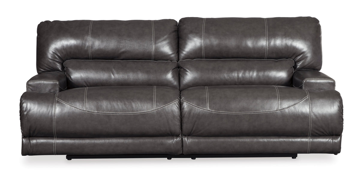 McCaskill 2-Seat Power Reclining Sofa in Gray Leather by Ashley