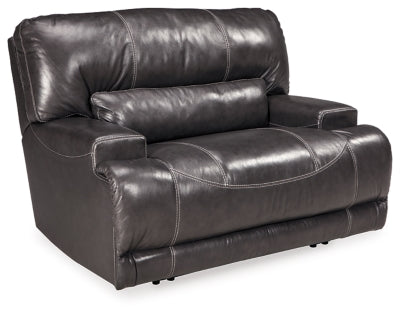 Ashley Gray McCaskill Wide Seat Recliner - Leather