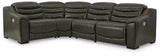 Ashley Dark Gray Center Line U63404S6 4 - Piece Power Reclining Sectional - Leather - U63404S6 - Home Elegance USA - 1