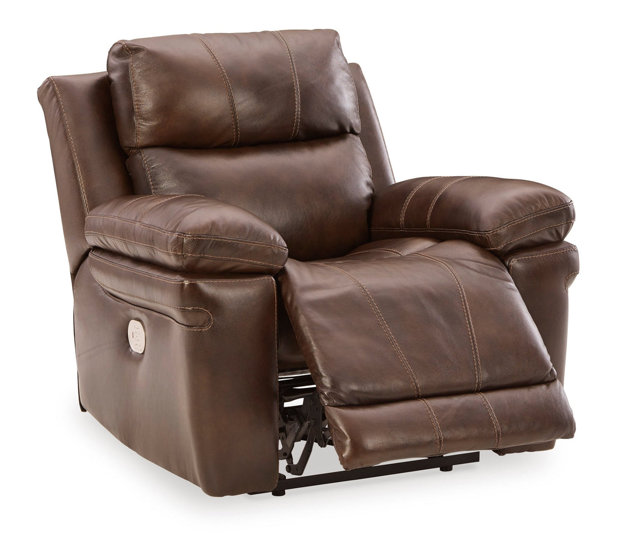 Ashley Chocolate Edmar PWR Recliner/ADJ Headrest - Leather - U6480513 - Home Elegance USA - 2