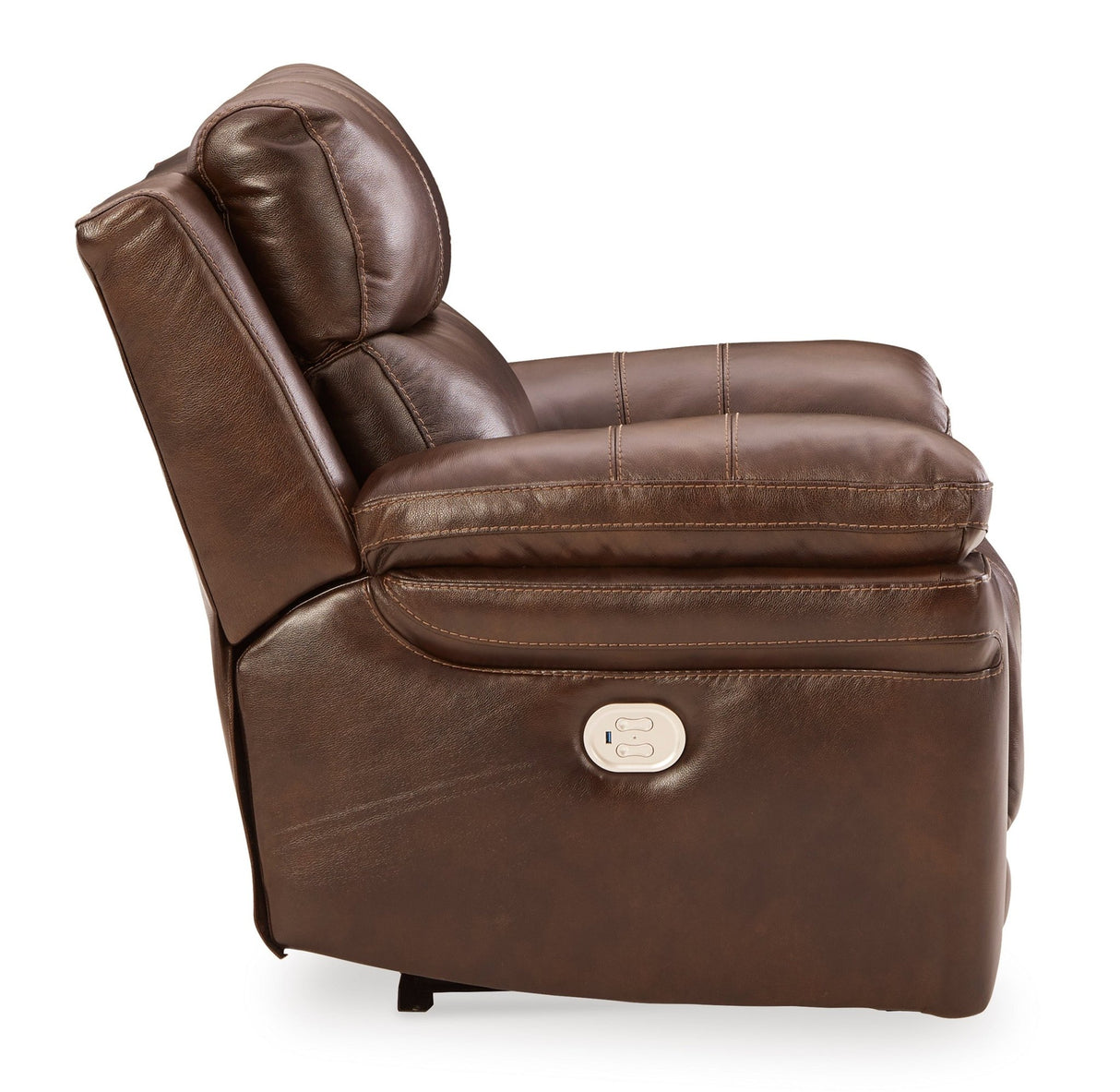 Ashley Chocolate Edmar PWR Recliner/ADJ Headrest - Leather - U6480513 - Home Elegance USA - 5