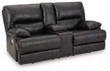 Ashley Eclipse Mountainous PWR REC Loveseat/CON/ADJ HDRST - Leather | Home Elegance USA