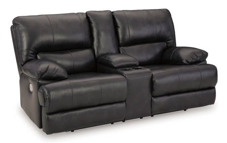 Ashley Eclipse Mountainous PWR REC Loveseat/CON/ADJ HDRST - Leather - Home Elegance USA