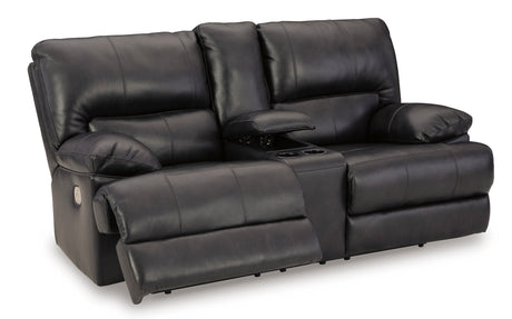 Ashley Eclipse Mountainous PWR REC Loveseat/CON/ADJ HDRST - Leather - Home Elegance USA
