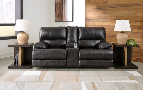Ashley Eclipse Mountainous PWR REC Loveseat/CON/ADJ HDRST - Leather - Home Elegance USA