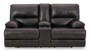 Ashley Eclipse Mountainous PWR REC Loveseat/CON/ADJ HDRST - Leather - Home Elegance USA