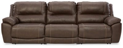 Ashley Chocolate Dunleith U71604S5 3 - Piece Power Reclining Sofa - Leather | Home Elegance USA