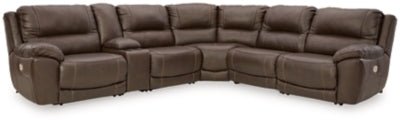 Ashley Chocolate Dunleith U71604S2 6 - Piece Power Reclining Sectional - Leather - U71604S2 - Home Elegance USA - 1