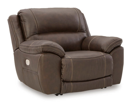 Ashley Chocolate Dunleith Zero Wall Recliner w/PWR HDRST - Leather - U7160482 - Home Elegance USA - 2