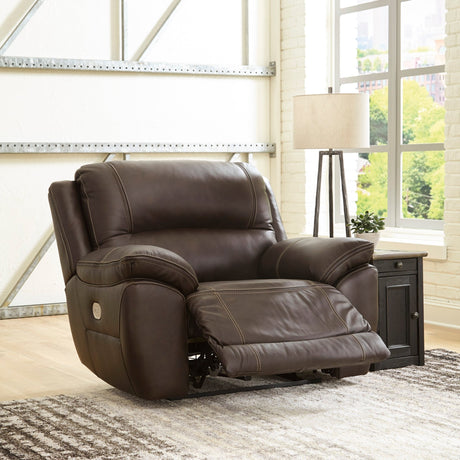 Ashley Chocolate Dunleith Zero Wall Recliner w/PWR HDRST - Leather - U7160482 - Home Elegance USA - 5