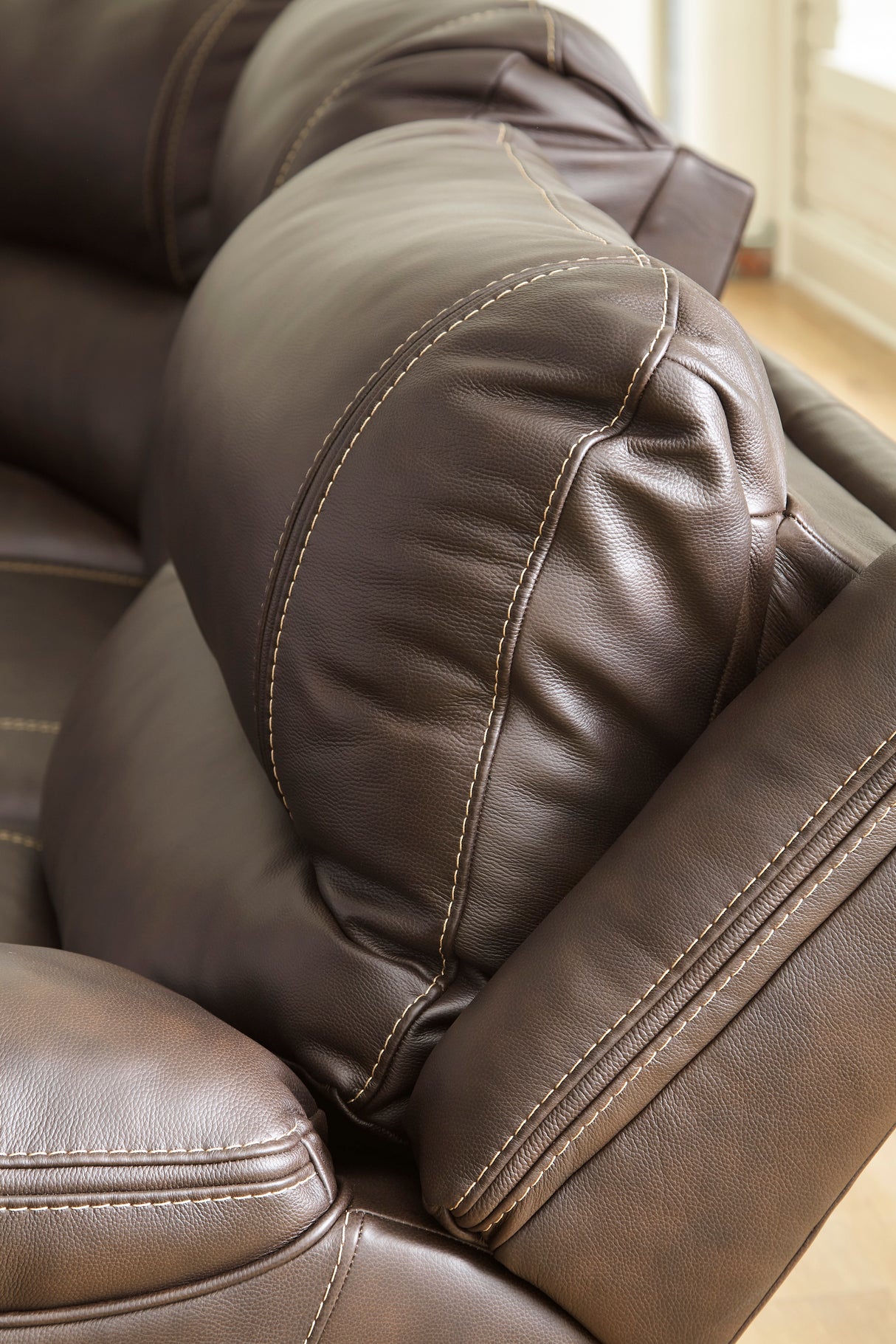 Chocolate Dunleith U71604S7 7-Piece Power Reclining Sectional - Leather | Ashley - Home Elegance USA