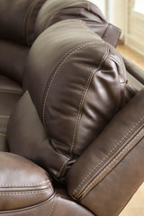 Chocolate Dunleith U71604S7 7-Piece Power Reclining Sectional - Leather | Ashley - Home Elegance USA