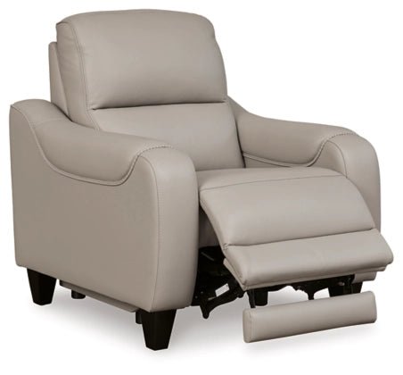 Ashley Gray Mercomatic PWR Recliner/ADJ Headrest - Leather - U7531213 - Home Elegance USA - 8