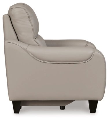 Ashley Gray Mercomatic PWR Recliner/ADJ Headrest - Leather - U7531213 - Home Elegance USA - 6