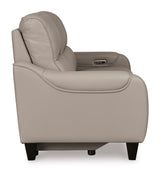 Mercomatic Power Reclining Sofa in Gray Leather by Ashley