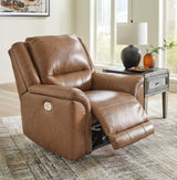 Ashley Caramel Trasimeno PWR Recliner/ADJ Headrest - Leather - U8281513 - Home Elegance USA - 5