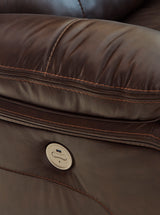 Ashley Dark Brown Family Circle U82902S3 4-Piece Power Reclining Sectional - Leather - Home Elegance USA