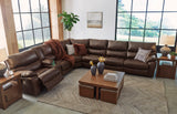 Ashley Dark Brown Family Circle U82902S3 4-Piece Power Reclining Sectional - Leather - Home Elegance USA