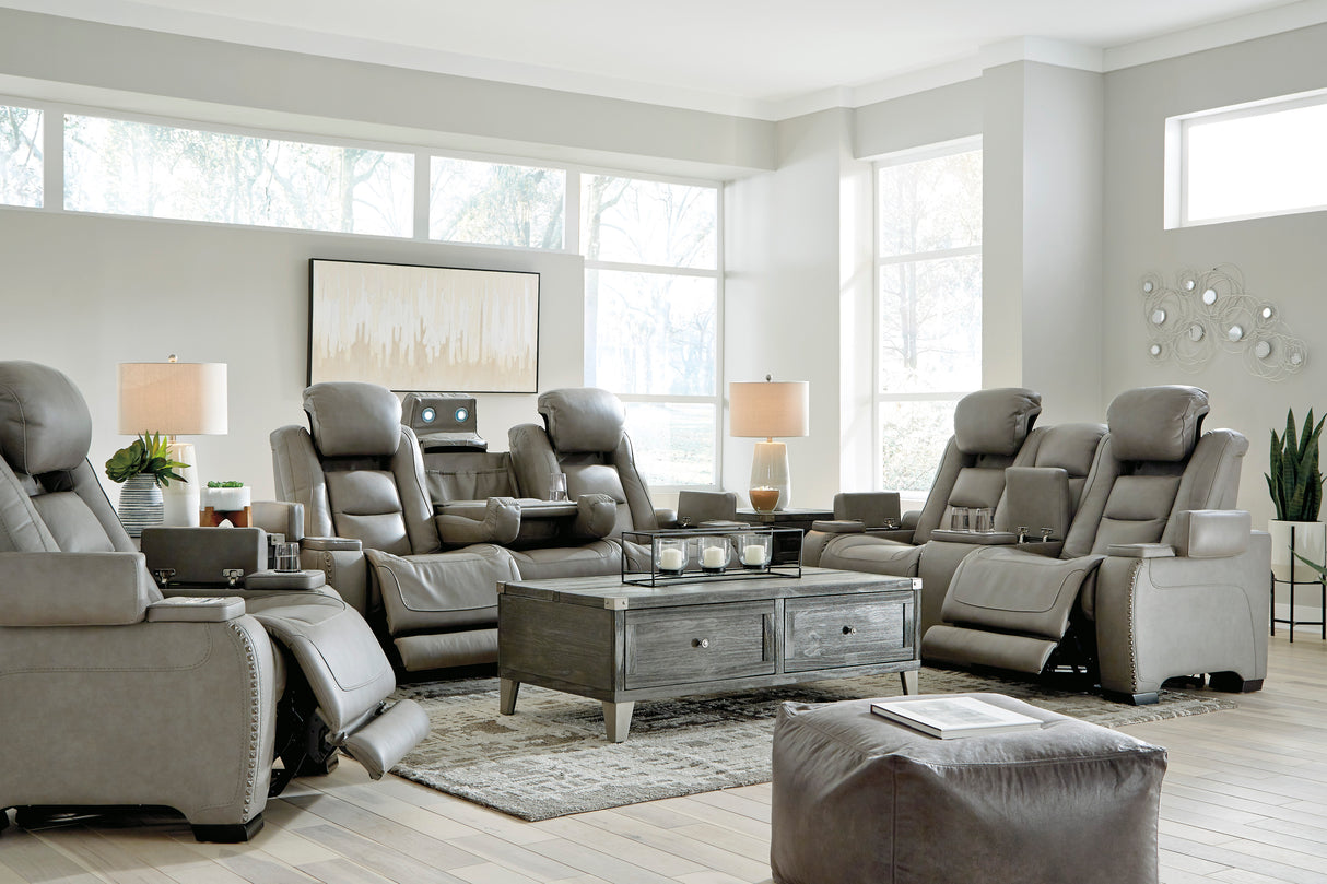 The Man-Den 3-Piece Power Reclining Sofa, Loveseat & Recliner Set | Ashley