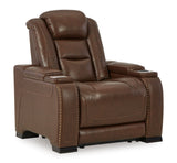 Ashley Mahogany The Man - Den PWR Recliner/ADJ Headrest - Leather - U8530613 - Home Elegance USA - 2