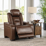 Ashley Mahogany The Man - Den PWR Recliner/ADJ Headrest - Leather - U8530613 - Home Elegance USA - 5