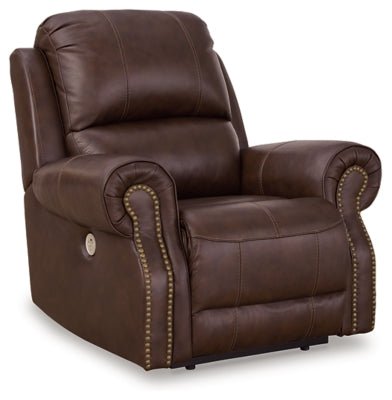 Ashley Walnut Freyeburg Zero Wall Power Recliner - Leather - U9021406 - Home Elegance USA - 1