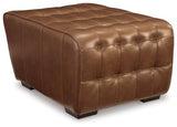 Ashley Chocolate Temmpton Oversized Accent Ottoman - Leather | Home Elegance USA