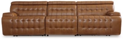 Ashley Chocolate Temmpton U92708S3 3 - Piece Power Reclining Sectional Sofa - Leather - U92708S3 - Home Elegance USA - 1