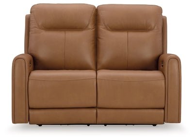 Ashley Butterscotch Tryanny PWR REC Loveseat/ADJ Headrest - Leather | Home Elegance USA