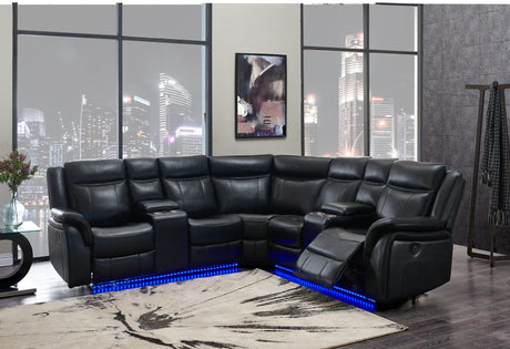 Um02 Black Sectional | Global Furniture USA
