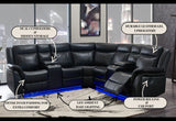 Um02 Black Sectional | Global Furniture USA