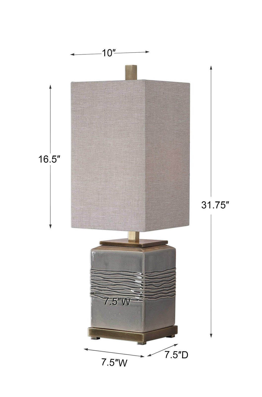 Covey Gray Glaze Buffet Lamp | Uttermost | Home Elegance USA