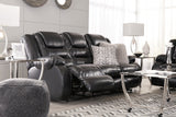 Vacherie Contemporary Reclining Sofa in Black by Ashley Furniture Ashley Furniture