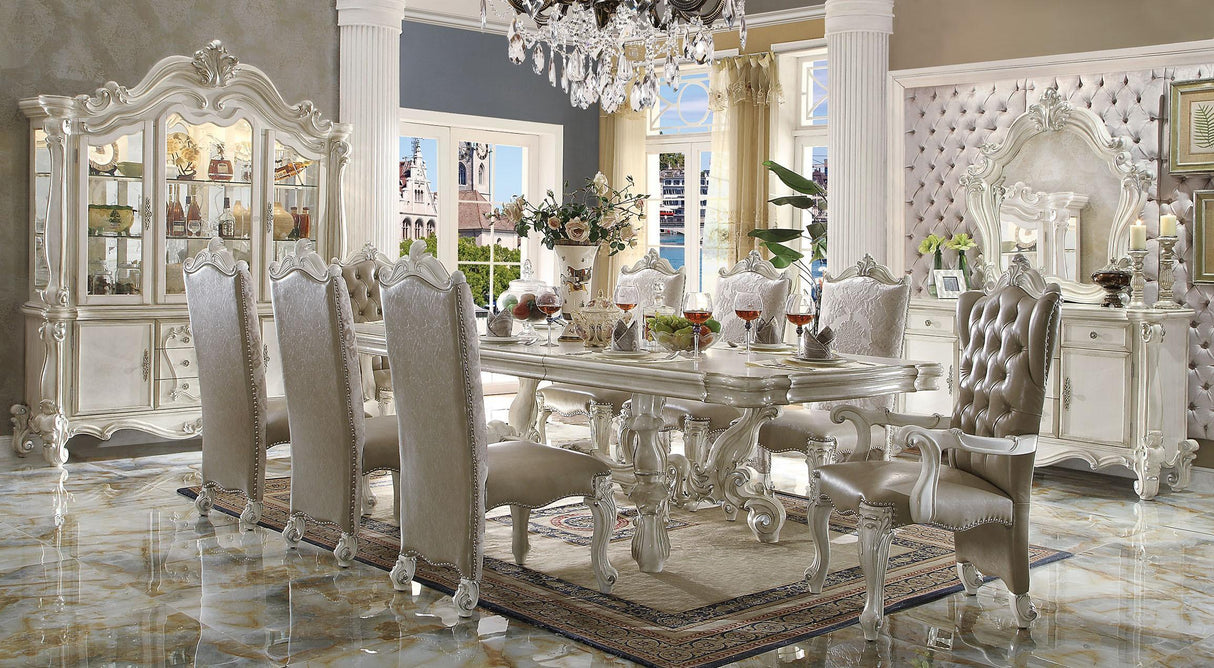 Versailles Rectangular Dining Room Set by Acme Furniture in Bone White Finish 61130