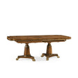 Viceroy Rectangular Dining Table 84" in Santos Brown Finish with Brass Inlay | Jonathan Charles