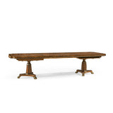 Viceroy Rectangular Dining Table 84" in Santos Brown Finish with Brass Inlay | Jonathan Charles