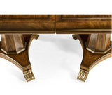 Viceroy Rectangular Dining Table 84" in Santos Brown Finish with Brass Inlay | Jonathan Charles