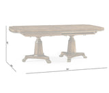 Viceroy Rectangular Dining Table 84" in Santos Brown Finish with Brass Inlay | Jonathan Charles