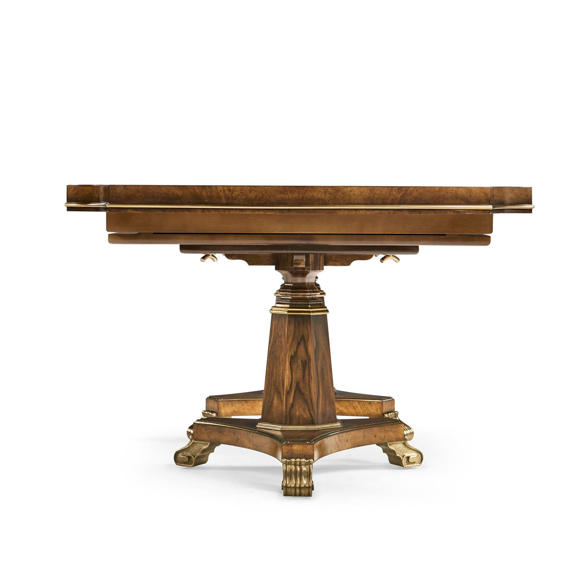 Viceroy Rectangular Dining Table 84" in Santos Brown Finish with Brass Inlay | Jonathan Charles
