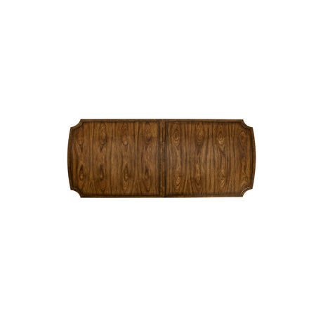 Viceroy Rectangular Dining Table 84" in Santos Brown Finish with Brass Inlay | Jonathan Charles